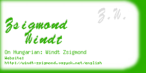 zsigmond windt business card